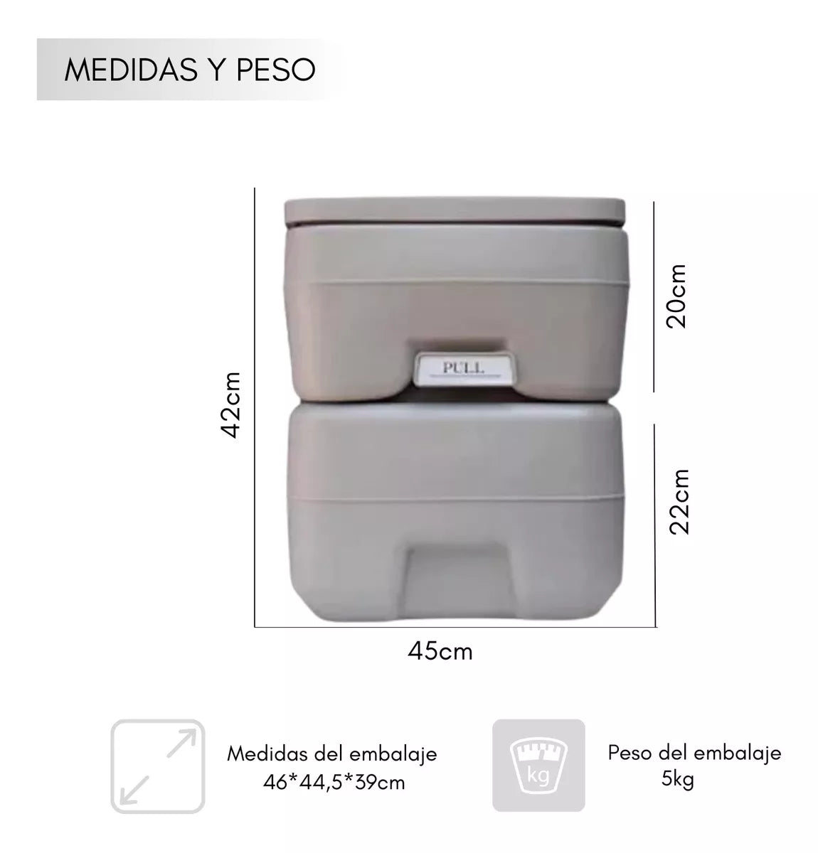 Baño Quimico Portátil 20 Litros Camping