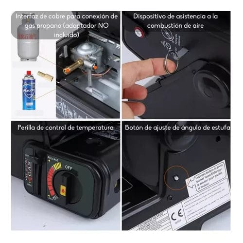 Calefactor Cocinilla Gas Híbrida 2 En 1