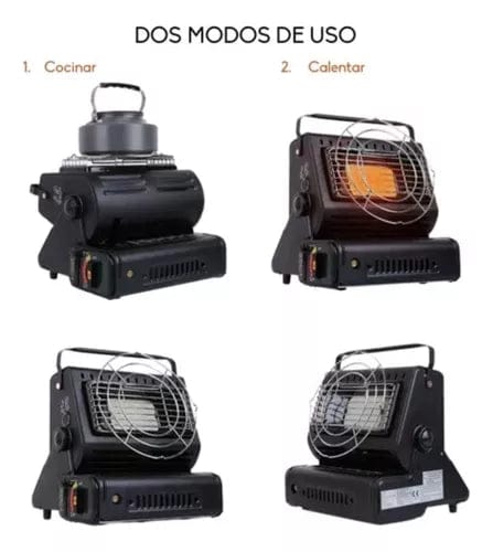 Calefactor Cocinilla Gas Híbrida 2 En 1