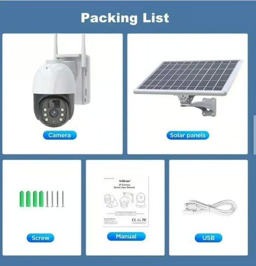 Cámara de Seguridad Solar Inalámbrica Wifi