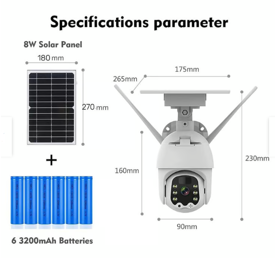Cámara de Seguridad Solar Inalámbrica Wifi